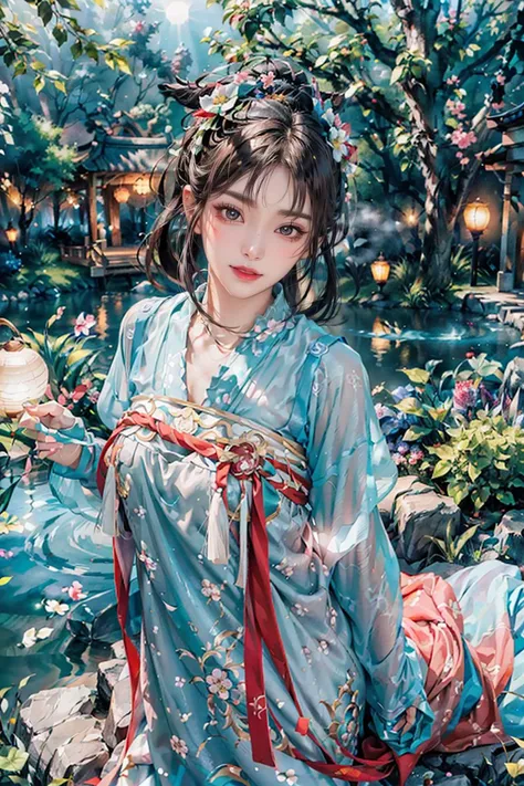 <(best quality, extremery best quality, masterpiece:1.4), (realistic, intricate details:1.4), (photorealistic:1.4), (extremely intricate:1.4), highres, ultra highres, ultra-detailed, absurdres, incredibly absurdres, extremely detailed, high quality, high resolution, hyperrealistic, ultra-realistic, hyper-detailed, top quality, best, fine detail, massive detail, Highly detailed, extreme detailed, highest detailed, high-res, absolutely resolution, reflection, (refraction:1.4), (hyperrealism:1.4)>, BREAK, 1girl, solo, looking at viewer, (young cute beautiful 18-year-old girl:1.4), 3d face, (hand of Guido Daniele:1.4), beautiful girl, Beautiful face, pretty, girlface, kpop idol, supermodel, stunning innocent symmetry face, perfect body, medium breast, slim waist, slim legs, (high detailed skin:1.5), glowing eyes, goddess, natural skin texture, shiny skin, White skin, Beautiful detailed face, detailed face, real skin texture, cute delicate face, finely detailed face, golden ratio, golden ratio face, expressive eyes, perfect face, perfect skin, flawless face, clear face, shiny hair, pale skin, Proper body proportion, perfect anatomy, realistic skin texture, luscious lips, glossy lips, natural makeup, beautiful bright pupils, slender figure, intricate eyes, detailed pupils, detailed face and eyes, longeyelashes, blush, good hand, perfect hands, pretty face, beautiful female bodies, finely detailed skin, oily shiny skin, clean facial features, an extremely delicate and beautiful, cute & girly, beautiful detailed eyes, stars in the eyes, BREAK, (((((standing, (hanfu, tang style, tang style outfits, pink upper shan, pink chest pleated skirt, red with pink waistband, red pibo:1.4), (smile, Pink hair, Pink eye, long hair, Pink eyelashes, Pink lips, Pink lip colour, Eyes glowing Pink, flat bangs, pink fluffy bunny:1.5), (night, Night time, moon light, sky, landscape, aurora borealis, stars, outdoors, Chinese, Pink fireworks, Sakura tree background:1.4), (lake background, mountains, full moon background, night lake shore, river, forest, chinese style countryard, lanterns, pond, cobblestone pathway, building pavilion, chinese buildings, moutains, misty lake, ancient chinese background, puddle, after the rain, petals falling, wet grass and trees, flower sea, in a meadow, waterfall, breeze, flying splashes, flying petals, leaves, bloom, bloom effect, surrounded by heavy floating petal flow, petal, Pink butterfly, flower, detailed beautiful grassland with petal, flowers, plants, Pink rose, many Pink roses, leaves falling from the tree, dust is drifting, ethereal, scenery, nature, mysterious background:1.4), (iridescent colors, Iridescence, blush, mysterious, fantasy background, fantasy, open mouth:1.2), (fog, wind:1.2), (Luminescent Particles:1.3), (fullbody:1.2), (eye focus, face focus, character focus, close-up face:1.2), (dutch angle, cowboy shot:1.3), colorful refraction)))), BREAK, <watercolor, available light, detailed light, volumetric fog, beautiful lighting, Rembrandt lighting, Cinematic, pixel art, game art, key visual, surreal, PBR Texturing, Anisotropic Filtering, Maximum Clarity And Sharpness, Albedo And Specular Maps, Multi-Layered Textures, Surface Shading, Sub-Pixel Convolution, Sub-Pixel Convolution, Accurate Simulation Of Light-Material Interaction, blurry foreground, broad light, volumetric light effect, matte painting, perfectly defined features, volumetric lighting, Tone Mapping, Lumen Reflections, Global illumination, Ray Tracing, Screen Space Global Illumination, Accent Lighting, 32k, Natural Lighting, volumetric, cinematic masterpiece, Rule of thirds, high dynamic range, Multi-exposure HDR capture, cinematic render, game cg cinematic, atmospheric perspective, scene, epic dynamic frame, motion blur, ((cinematic look, Film look)), rim light, 4k textures, adobe lightroom, photolab, insane details, hyperdetailed, exposure blend, professional color grading, professional color correction, aerial perspective, particles and dust in beams of light, cinematic scene, dynamic lighting, sharp details, lomography, soft focus, light leaks, bold hues, atmospheric depth, (explosive light and shadow:1.2), aesthetics, intricate designs, ultra realistic digital art, (zentangle, mandala, tangle, entangle), (fractal art), elegant, vivid colours, floating particles, particles, dramatic, epic, (ink drawing, oil painting detailed), (dramatic lighting:1.2), RAW, huge filesize, extremery detailed CG, Photo, 8k uhd, cinematic atmosphere, trending on artstation, award-winning glamour photograph, highly detailed photo, official art, beautiful and aesthetic, unity 8k wallpaper, beautiful, highly detailed CG illustration, best illustration, intricate, Amazing, emotional, analog, painting, digital painting, concept art, Oil Painting, illustration, Classical art, Renaissance, Romanticism, Neoclassicism, Color Palette, depth and contrast, Vibrant colors, saturated, rich saturation, color harmony, vivid palette, concept-art, design style, detail character, concept render, colorful, analog photography, dreamy atmosphere, specular highlights, atmospheric lighting, (dynamic angle, dynamic pose :1.3), (shiny, clothes reflecting light, lens flare, bloom effect, light particle, lens glare:1.3), realistic lighting, cinematic light, (cinematic lighting), light in the face, soft lighting, saturated colors, detailed background, sharp focus, 8k high definition, perspective, Master Composition, roughness, post-processing, soft shadows, realistic shadows, ambient occlusion, ray-tracing, subsurface scattering, photon mapping, physically-based rendering, octane rendering, unreal engine 5, ue5 rendering, Adobe After FX, dslr, RTX, Best character details, radiosity, sharp, antialiased, RAW photo, HDR, 8k, 4k, (((Photographed by Roger Deakins, using a RED Monstro 8K VV camera and a series of high-end lenses))), ((Hasselblad photography)), (film grain:1.4), Kodak portra 400, ((Fujifilm X-T5)), professional photograph, depth of field, caustics, Broad lighting, diffuse lighting, rim lighting, two tone lighting, textile details, visible pores, high resolution scan, professionally color graded, photographic reality, automatic white balance, best lighting, detailed shadow, high contrast, strong light and shadow>, (PureErosFace_V1:0.5), (ulzzang-6500:1), <lora:epiNoiseoffset_v3:0.05>, <lora:add_detail:0.1>, <lora:hanfuTang_v35:0.8>, <lora:zhongfenghuaxiyou-000018:0.05>, zhongfenghua