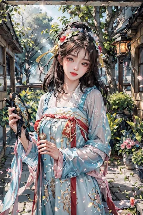 <(best quality, extremery best quality, masterpiece:1.4), (realistic, intricate details:1.4), (photorealistic:1.4), (extremely intricate:1.4), highres, ultra highres, ultra-detailed, absurdres, incredibly absurdres, extremely detailed, high quality, high resolution, hyperrealistic, ultra-realistic, hyper-detailed, top quality, best, fine detail, massive detail, Highly detailed, extreme detailed, highest detailed, high-res, absolutely resolution, reflection, (refraction:1.4), (hyperrealism:1.4)>, BREAK, 1girl, solo, looking at viewer, (young cute beautiful 18-year-old girl:1.4), 3d face, (hand of Guido Daniele:1.4), beautiful girl, Beautiful face, pretty, girlface, kpop idol, supermodel, stunning innocent symmetry face, perfect body, medium breast, slim waist, slim legs, (high detailed skin:1.5), glowing eyes, goddess, natural skin texture, shiny skin, White skin, Beautiful detailed face, detailed face, real skin texture, cute delicate face, finely detailed face, golden ratio, golden ratio face, expressive eyes, perfect face, perfect skin, flawless face, clear face, shiny hair, pale skin, Proper body proportion, perfect anatomy, realistic skin texture, luscious lips, glossy lips, natural makeup, beautiful bright pupils, slender figure, intricate eyes, detailed pupils, detailed face and eyes, longeyelashes, blush, good hand, perfect hands, pretty face, beautiful female bodies, finely detailed skin, oily shiny skin, clean facial features, an extremely delicate and beautiful, cute & girly, beautiful detailed eyes, stars in the eyes, BREAK, (((((standing, (hanfu, tang style, tang style outfits, pink upper shan, pink chest pleated skirt, red with pink waistband, red pibo:1.4), (smile, Pink hair, Pink eye, long hair, Pink eyelashes, Pink lips, Pink lip colour, Eyes glowing Pink, flat bangs, pink fluffy bunny:1.5), (night, Night time, moon light, sky, landscape, aurora borealis, stars, outdoors, Chinese, Pink fireworks, Sakura tree background:1.4), (lake background, mountains, full moon background, night lake shore, river, forest, chinese style countryard, lanterns, pond, cobblestone pathway, building pavilion, chinese buildings, moutains, misty lake, ancient chinese background, puddle, after the rain, petals falling, wet grass and trees, flower sea, in a meadow, waterfall, breeze, flying splashes, flying petals, leaves, bloom, bloom effect, surrounded by heavy floating petal flow, petal, Pink butterfly, flower, detailed beautiful grassland with petal, flowers, plants, Pink rose, many Pink roses, leaves falling from the tree, dust is drifting, ethereal, scenery, nature, mysterious background:1.4), (iridescent colors, Iridescence, blush, mysterious, fantasy background, fantasy, open mouth:1.2), (fog, wind:1.2), (Luminescent Particles:1.3), (fullbody:1.2), (eye focus, face focus, character focus, close-up face:1.2), (dutch angle, cowboy shot:1.3), colorful refraction)))), BREAK, <watercolor, available light, detailed light, volumetric fog, beautiful lighting, Rembrandt lighting, Cinematic, pixel art, game art, key visual, surreal, PBR Texturing, Anisotropic Filtering, Maximum Clarity And Sharpness, Albedo And Specular Maps, Multi-Layered Textures, Surface Shading, Sub-Pixel Convolution, Sub-Pixel Convolution, Accurate Simulation Of Light-Material Interaction, blurry foreground, broad light, volumetric light effect, matte painting, perfectly defined features, volumetric lighting, Tone Mapping, Lumen Reflections, Global illumination, Ray Tracing, Screen Space Global Illumination, Accent Lighting, 32k, Natural Lighting, volumetric, cinematic masterpiece, Rule of thirds, high dynamic range, Multi-exposure HDR capture, cinematic render, game cg cinematic, atmospheric perspective, scene, epic dynamic frame, motion blur, ((cinematic look, Film look)), rim light, 4k textures, adobe lightroom, photolab, insane details, hyperdetailed, exposure blend, professional color grading, professional color correction, aerial perspective, particles and dust in beams of light, cinematic scene, dynamic lighting, sharp details, lomography, soft focus, light leaks, bold hues, atmospheric depth, (explosive light and shadow:1.2), aesthetics, intricate designs, ultra realistic digital art, (zentangle, mandala, tangle, entangle), (fractal art), elegant, vivid colours, floating particles, particles, dramatic, epic, (ink drawing, oil painting detailed), (dramatic lighting:1.2), RAW, huge filesize, extremery detailed CG, Photo, 8k uhd, cinematic atmosphere, trending on artstation, award-winning glamour photograph, highly detailed photo, official art, beautiful and aesthetic, unity 8k wallpaper, beautiful, highly detailed CG illustration, best illustration, intricate, Amazing, emotional, analog, painting, digital painting, concept art, Oil Painting, illustration, Classical art, Renaissance, Romanticism, Neoclassicism, Color Palette, depth and contrast, Vibrant colors, saturated, rich saturation, color harmony, vivid palette, concept-art, design style, detail character, concept render, colorful, analog photography, dreamy atmosphere, specular highlights, atmospheric lighting, (dynamic angle, dynamic pose :1.3), (shiny, clothes reflecting light, lens flare, bloom effect, light particle, lens glare:1.3), realistic lighting, cinematic light, (cinematic lighting), light in the face, soft lighting, saturated colors, detailed background, sharp focus, 8k high definition, perspective, Master Composition, roughness, post-processing, soft shadows, realistic shadows, ambient occlusion, ray-tracing, subsurface scattering, photon mapping, physically-based rendering, octane rendering, unreal engine 5, ue5 rendering, Adobe After FX, dslr, RTX, Best character details, radiosity, sharp, antialiased, RAW photo, HDR, 8k, 4k, (((Photographed by Roger Deakins, using a RED Monstro 8K VV camera and a series of high-end lenses))), ((Hasselblad photography)), (film grain:1.4), Kodak portra 400, ((Fujifilm X-T5)), professional photograph, depth of field, caustics, Broad lighting, diffuse lighting, rim lighting, two tone lighting, textile details, visible pores, high resolution scan, professionally color graded, photographic reality, automatic white balance, best lighting, detailed shadow, high contrast, strong light and shadow>, (PureErosFace_V1:0.5), (ulzzang-6500:1), <lora:epiNoiseoffset_v3:0.05>, <lora:add_detail:0.1>, <lora:hanfuTang_v35:0.8>, <lora:zhongfenghuaxiyou-000018:0.05>, zhongfenghua