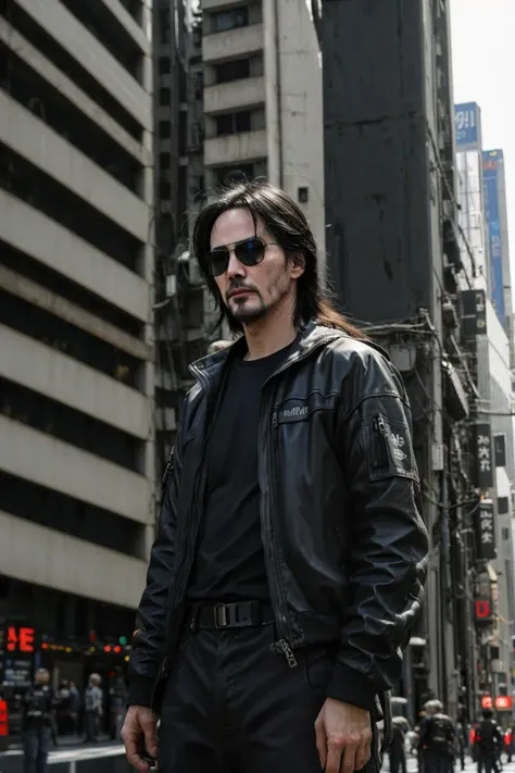 Best quality, masterpiece, ultra high res, (photorealistic:1.4), raw photo, 1man, 1man Keanu Reeves as Johnny Silverhand, holding a (Maltese puppy), cyberpunk, (pilot sunglasses), techwear outfit, dynamic pose, looking at viewer, from below, best shadow,intricate,depth of field,long hair,messy hair, Tokyo city background, night city,
<lora:Velvia1:0.6>