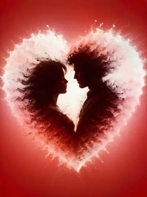 Painting abstract of unrequited love