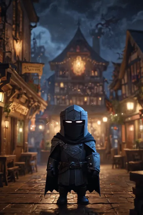 an cinematic shot of a soul knight,soul particals around the knight,fantasy tavern in background,night,HD,masterpiece,best quality,hyper detailed,ultra detailed,super realistic