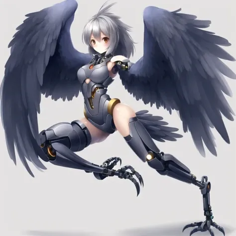 <lora:harpy-1_harpy-2--harpy-3_harpy-4:1.1>,
(harpy:1.1), (bird wings, bird legs:1.1), claws, bird tail,
1girl, anatomy scheme, no skin, cyborg, spread legs