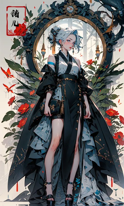 (dramatic, gritty, intense:1.4),masterpiece, best quality, 32k uhd, insane details, intricate details, hyperdetailed, hyper quality, high detail, ultra detailed, Masterpiece,
yssk's new concept, in the style of decadent illustrations, purple and blue, appropriation artist, meiji art, valentine hugo, loish, amanda sage(full body:1.5), (Milky skin, shiny skin:1.4)hanfu,
<lora:~Q?-^cu;:0.8>