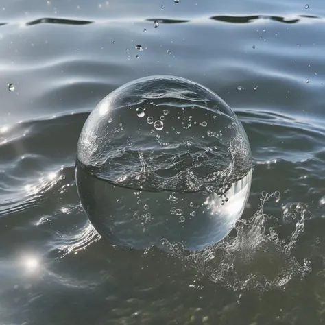 cinematic photo splash, sphere on water surface, ripples texture <lora:Ripples-SDXL:1> . 35mm photograph, film, bokeh, professional, 4k, highly detailed