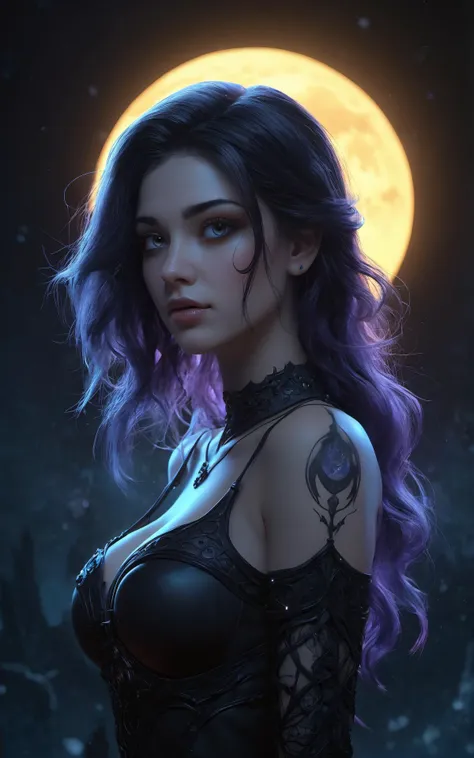 Gothic style (blacklight:1.1),1woman,fibonacci spiral,mystical lights,volumetric fog,beautiful perfect face,thigh-highs,gothic,detailed moon,light particles,night,starry sky,((8k, illustration, highest quality, best quality, masterpiece, ultra-detailed, finely detailed beautiful eyes, absurdres:1.1)),hyper-detailed,intricate,Dark,mysterious,haunting,dramatic,glow effects,godrays,Hand drawn,render,8k,octane render,cinema 4d,blender,dark,atmospheric 4k ultra detailed,cinematic,Sharp focus,big depth of field,Masterpiece,colors,3d octane render,4k,concept art,trending on artstation,hyperrealistic,Vivid colors,extremely detailed CG unity 8k wallpaper,trending on CGSociety,Intricate,High Detail,dramatic