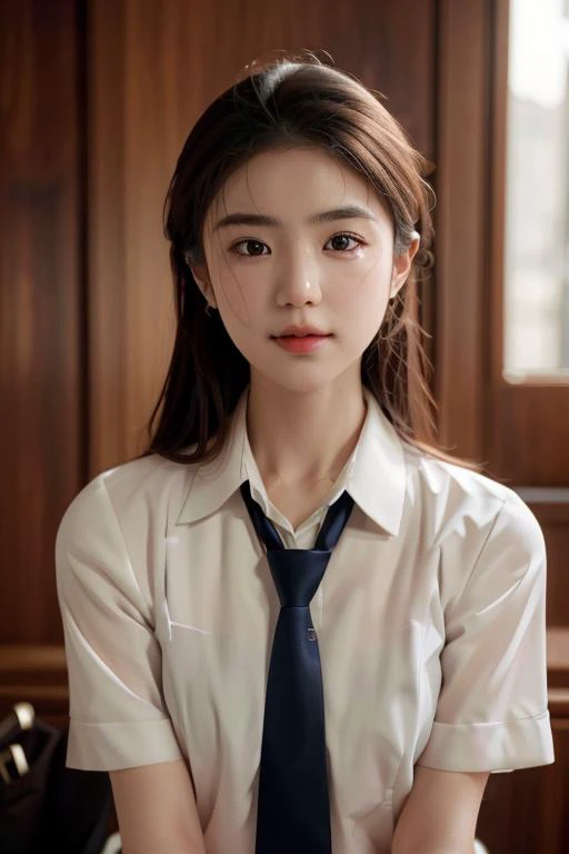 <lora:acjcv2:0.7> 1girl, sgrean, looking at viewer, acjc, school uniform, blue neck tie, medium breasts, 8K, 8k  uhd, dslr, Nikon Z9, soft lighting, high quality, film grain, ((cinematic look)), soothing tones, insane details, intricate details, hyperdetailed, epic realistic, real picture, intricate details, ultra-detailed, ultra highres, depth field,(photorealistic,realistic:1.2),best quality, realistic, photorealistic, (intricate details:1.2), (delicate detailed), (cinematic light), clear line, sharp focus, realistic face, detailed face unity 8k wallpaper, ultra high res, (photorealistic:1.4)