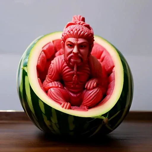 watermeloncarving, <lora:watermeloncarving-000005:1>Terra Cotta Warriors,full body,