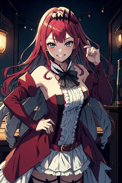 1girl, bba1, baobhan, tiara, <lora:Baobhan:1>, grin, smile,