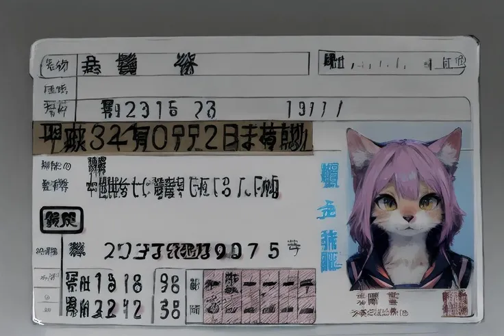 <lora:menkyo-v1:1>, menkyo, realistic, simple background, a cute cat girl, furry, cat ears,serrafuku,
<lora:flat2:-0.2>