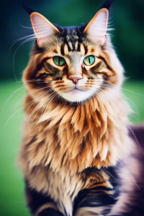 maine_coon<lora:maine_coon:1>,bokeh effect,