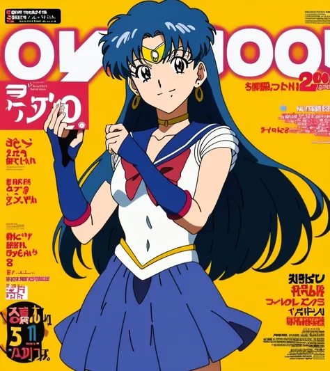 highres, best quality, anime fine details portrait of joyful school girl Sailor Moon, grey color scheme, deep bokeh, close-up, anime masterpiece by Studio Ghibli, 8k, sharp high quality classic anime from 2000 in style of Hayao Miyazaki,
best quality, standing, smile, double_v, 1girl, cover, fingerless_gloves, long_hair, (magazine_cover:1.2), cover text, leather corset, skirt, day, blue sky solo,