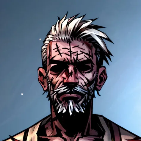 1boy, male, portrait, scars, beard, white hair <lora:add_detail:1> <lora:NecroSketcherAlpha:0.8>