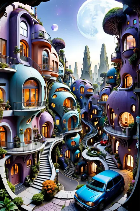 Bulbed street of the city, houses, cars, people,
pandoralnd <lora:Pandora Land XL:0.7>