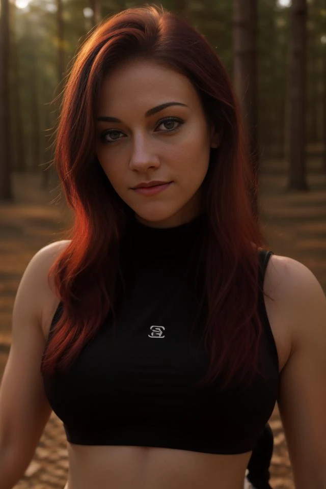 (8k, RAW photo, highest quality),(epic realistic:1.5), a girl, dynamic posture,erotic face,shirt,(detailed eyes:0.8),(looking at the camera:1.4), (highest quality), (best shadow),intricate details,cinematic,((skin:1.4)),interior, (long ponytail ginger hair:1.3),dark studio,(hdr:1.5),detailed, muted colors, freckles