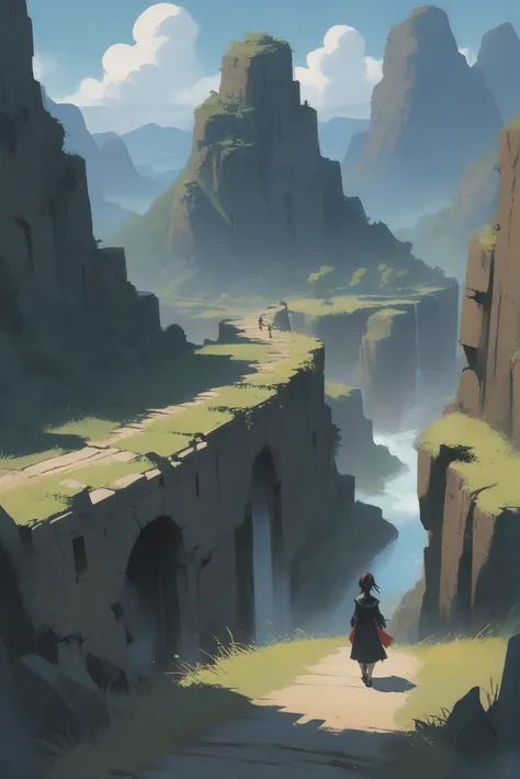 anime style, Ancient Ruin Valleys<lora:EnvyStarlightMoodyAnime01:1>