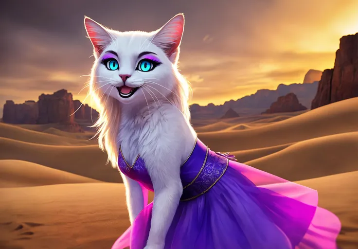 è±ã«ãªã£ã¦ - Become a Flower
BREAK
an extremely delicate and beautiful female desert cat, long hair, flower pattern dress, extremely delicate and beautiful female body, ultra-detailed outfit, (sharp eyeliner:1, 1), (eyeshadow:1), detailed lips, delicate and beautiful white fur, silky fluffy fur
BREAK
full body, neon ink paint, mysterious, calligraphy, her existence is like a dance in the void
BREAK
(Vivid eye colors:1.3), (Cinematography), (intricate details:1.3), (best shadow:0.7), HDR, DSLR, (illustration:1), (detailed and realistic scenery, photorealistic, natural lighting, Color-gel lens, dynamic composition), clear line, sharp focus
BREAK
è±ã«ãªã£ã¦ - Come on, laugh nihilistically at me. I get a thrill from the look on your face, I can't take my eyes away! "Let me taste it, your poison is my medicine". I'll envelop you with love, so laugh.