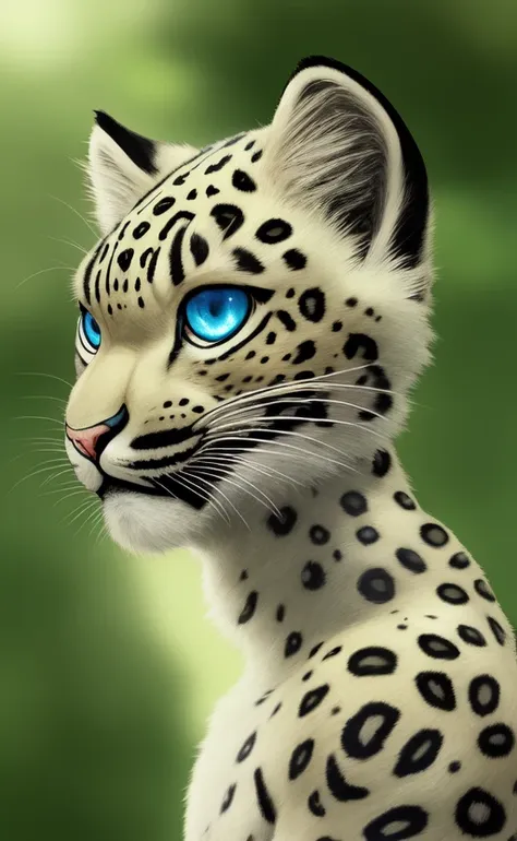 , mammal, real, solo, grandfathered content, felid, fursuit, anthro, blue eyes, ambiguous gender, pantherine, snow leopard, open mouth, plant, whiskers, costume