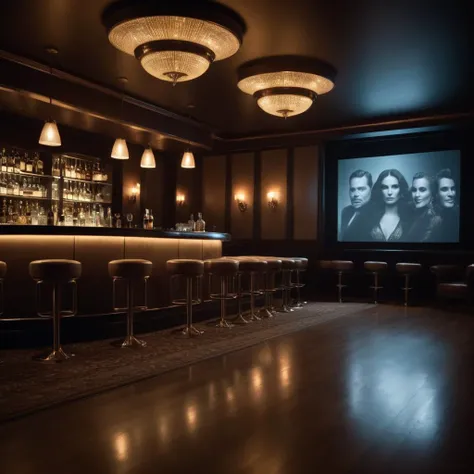 cinematic film still nightclub, shallow depth of field, vignette, highly detailed, high budget Hollywood film, cinemascope, moody, epic, gorgeous,