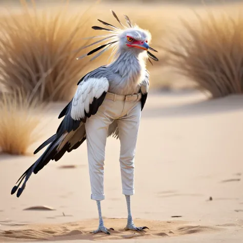 Avian, bird, by bebebebebe, female, standing, pussy, small breats, happy face, small waist, large legs, beach, up tail, eyes closed, beige body, femenine pose