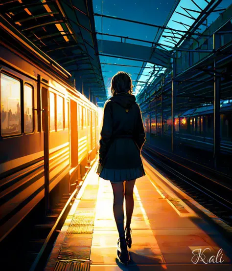 1girl, 30yo,
in train station, lit from behind,
(shading, detailed, high quality, shadow:1.1),