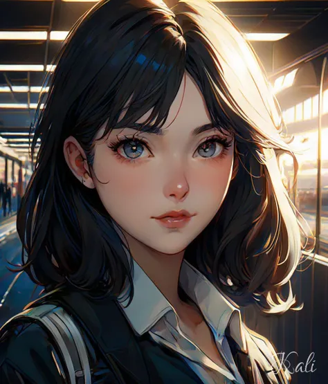1girl, 30yo, closeup,
in train station, lit from behind,
detailed face,
(shading, detailed, high quality, shadow:1.1),