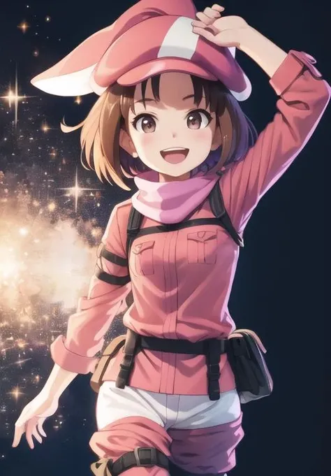 <lora:Llenn_GGO:0.8>, Llenn_GGO, smile, (acclaimed, alluring, captivating, exciting, gorgeous, striking:1.3), (highly detailed, high quality:1.3)