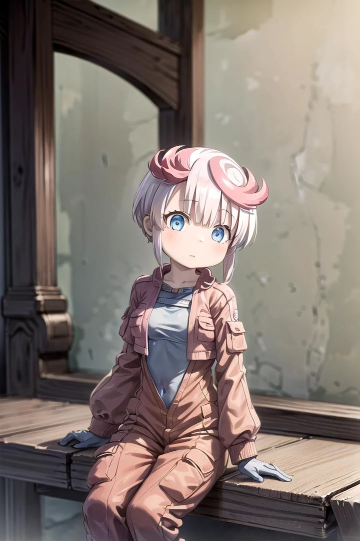 1 girl,cute,(looking at viewer:1.0), petite, details sky,((masterpiece:1.4,best quality)),multiple details,eyeshadow, (medium shot:1.5), gradiant eyes, sitting
<lora:tepaste:0.7> tepaste,multicolored hair, red hair, bangs, blue eyes, cropped jacket, (pink jacket:1.4), (red jumpsuit:1.4),
<lora:more_details:0.2>
