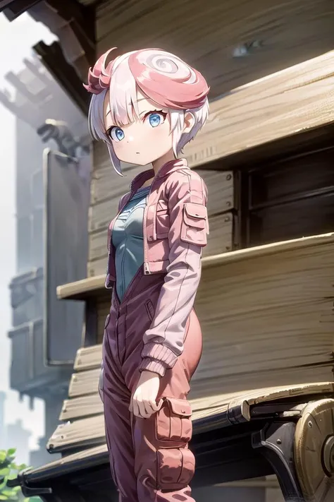 1 girl,cute,(looking at viewer:1.0), petite, details sky,((masterpiece:1.4,best quality)),multiple details,eyeshadow, (medium shot:1.5), gradiant eyes
<lora:tepaste:0.7> tepaste,multicolored hair, red hair, bangs, blue eyes, cropped jacket, (pink jacket:1.4), (red jumpsuit:1.4), forest
<lora:more_details:0.2>