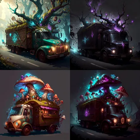 <lora:DruidMagicAI-000010:.9> DruidMagicAI forest
truck on road , detailed, intricate