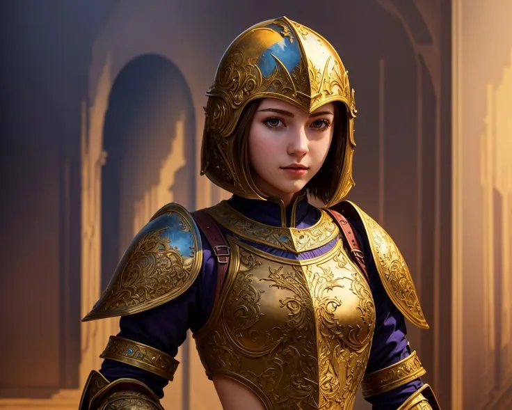 best quality,masterpiece,highly detailed,ultra-detailed,,<lora:neg4all_bdsqlsz_V3.5:-1>   1girl solo ,bob cut, (Bascinet),An armor made of helmet with a pointed top
  <lora:EnhancedDetail:3>