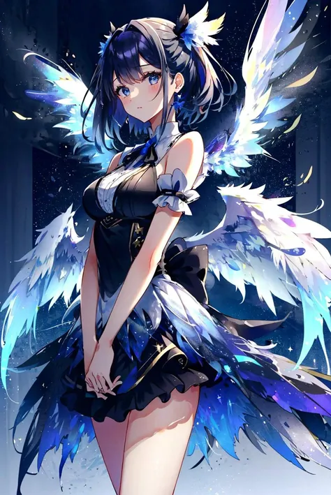 1girl, solo, multiple wings <lora:2dhxWings_v1.4:1>