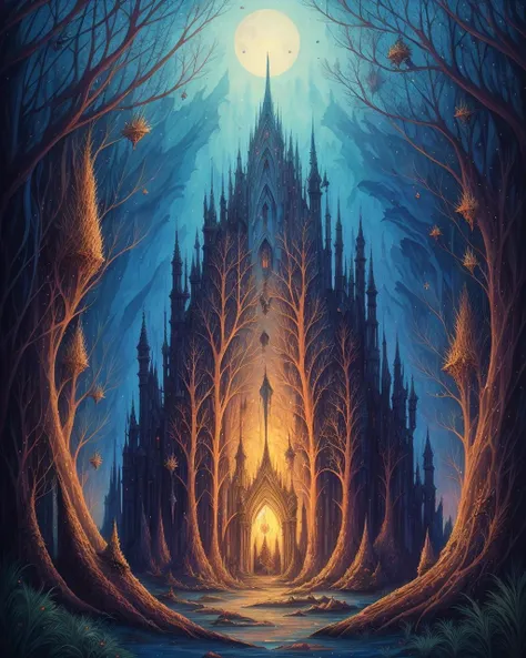 best quality,masterpiece,highly detailed,ultra-detailed, <lora:neg4all_bdsqlsz_V3.5:-1> <lora:storybook_last:2.5> middle earth, An ancient, mystical ruin, hidden deep in a dense, overgrown jungle, Tolkien