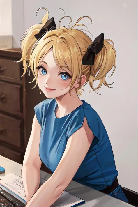 <lyco:Bubbles-08:1.2> bubbles,meme,blonde hair,messy hair,hair bow,
(best quality, masterpiece, RAW photo,ultra-detailed:1.2), <lyco:GoodHands-beta2:1.0>,1girl,solo,looking at viewer,smile