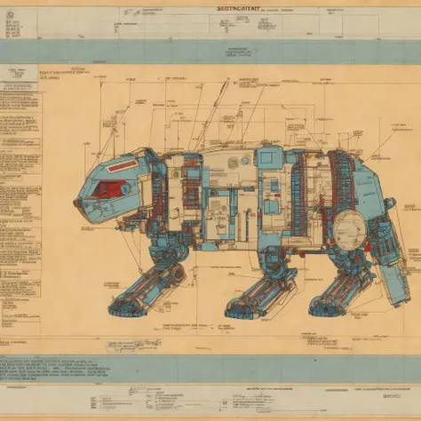 scan of schematic diagram of robot cat