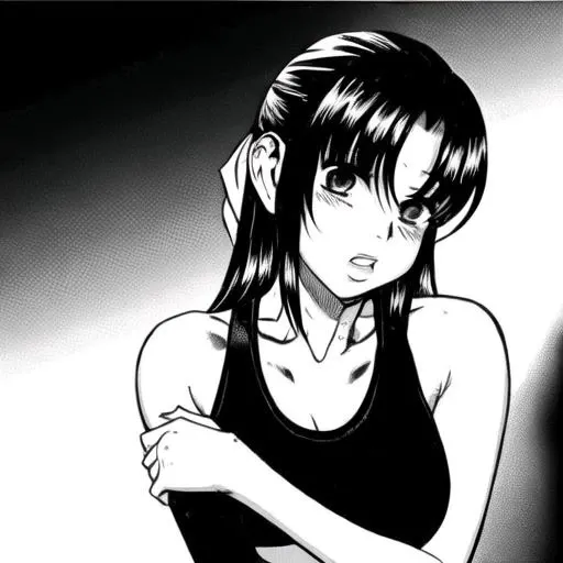 1girl, solo, masterpiece, best quality,  <lora:Nana_Chigusa-05:1> monochrome,