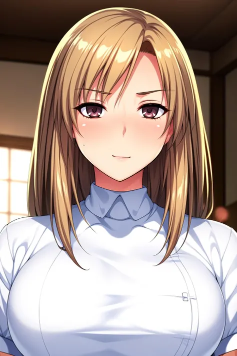 Simple White Background,
shirt,
<lora:Sakimi_Ayase_Maro-KK77-V2:0.7>,
blonde_hair,brown_eyes,long_hair,Bangs,
<lora:Mariana_Luciano_NON_VIRGIN-KK77-V1:0.3>,<lora:more_details:0.1>,
1 girl, 20yo,Young female,Beautiful Finger,Beautiful long legs,Beautiful body,Beautiful Nose,Beautiful character design, perfect eyes, perfect face,expressive eyes,perfect balance,
looking at viewer,(Focus on her face),closed mouth, (innocent_big_eyes:1.0),Light_Smile,
official art,extremely detailed CG unity 8k wallpaper, perfect lighting,Colorful, Bright_Front_face_Lighting,shiny skin,
(masterpiece:1.0),(best_quality:1.0), ultra high res,4K,ultra-detailed,
photography, 8K, HDR, highres, absurdres:1.2, Kodak portra 400, film grain, blurry background, bokeh:1.2, lens flare, (vibrant_color:1.2),professional photograph,
(Beautiful,large_Breasts:1.4), (beautiful_face:1.5),(narrow_waist),