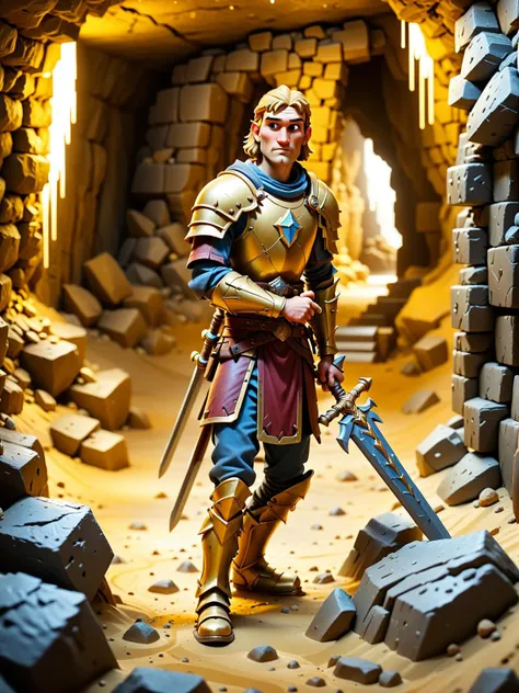 Paladin warrior
in a mine, indoors,
 <lora:3D.Redmond_v1-artificialguybr:0.6>
