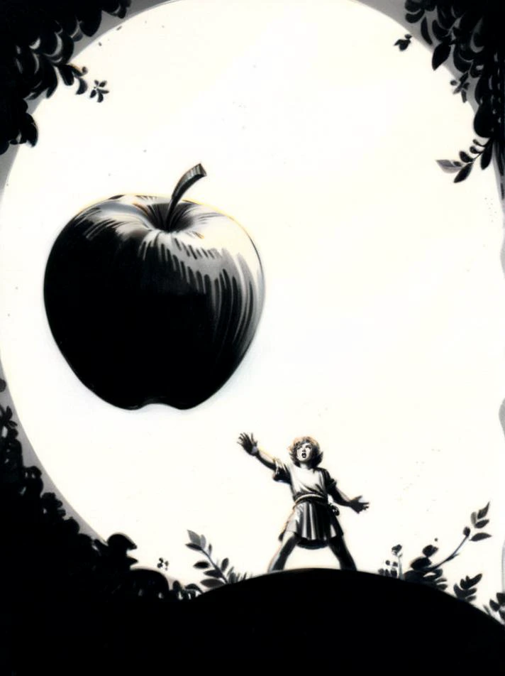 And it grew both day and night.
Till it bore an apple bright.
And my foe beheld it shine,
And he knew that it was mine.<lora:!action-sdxl-V0.5:1> in a zdyna_pose, dutch angle, from below, low camera angle actions scene, foreshortening, <lora:SDXL_Inkdrawing_Directors_Cut_E:1> inkdrawing, ,by kr355e <lora:xl_more_art-full_v1:1.1>