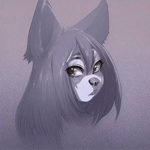 1girl, portrait, blue hair, large ears, furry, cat girl, animal print, (monochrome:1.1), (close up:0.6) <hypernet:Bikupan_Faces 310 NS1221-50000:0.9>