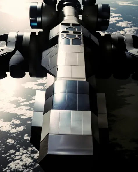 a man in a space station with a laptop ,   unreal 5, a raytraced image