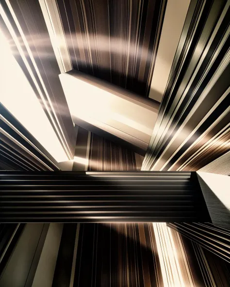 a person is suspended in a building , unreal 5, a raytraced image
