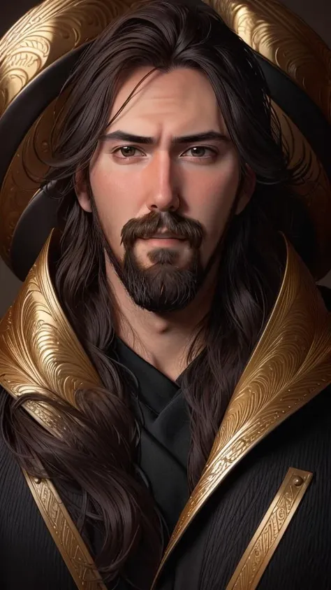 high quality, high resolution, extreme detail, one tall man, long hair, facial hair, moustache, beard, black hoodie, closeup, portrait, <lora:Asmongold-LoRA:1>
