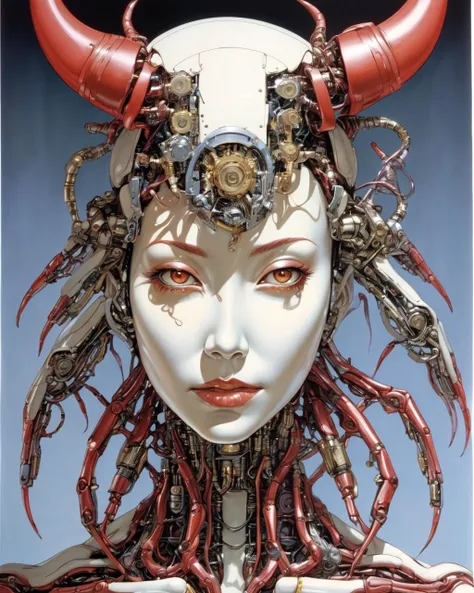 1 female demon ((hands on face)), elegant,
mechanical arms
full body
art by katsuhiro otomo