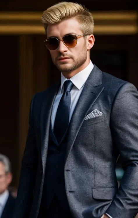 photorealistic), masterpiece:1.5, best quality, beautiful lighting, realistic, real image, intricate details, everything in razor sharp focus, perfect focus, Photograph, masterwork, meticulous nuances, supreme resolution, 32K, ultra-defined, extremely shallow depth of field, excellent quality.
Hyper-realistic photograph of a handsome rusian man with fancy suit, with sunglasses, blonde hear, muscular, 28yo, full body shot.
Camera settings to capture such a vibrant and detailed image would likely include: Lens: 85mm f/1.8, f/4.0, ISO 100, 1/500 sec,Extremely Realistic