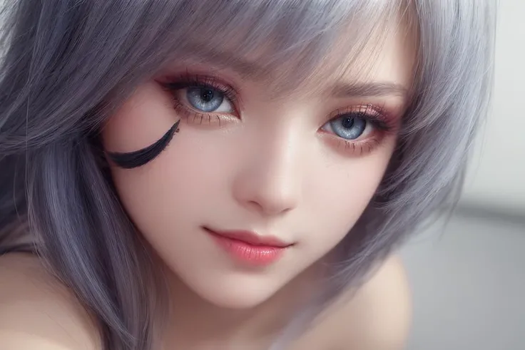 (cat ears, nekomimi:1.1),cat tail,white hair, (blue eyes:1.2, blue pupil:1.1),(all fours,crawling :1.1),on the bed,shy, blush,
best quality, highly detailed, masterpiece, absurdres, (detail face,detailed eyes, deep eyes,detail hair:1.1),remarkable detailed pupils,photorealistic, realistic,detailed skin texture,
1girl,solo,glasses, <lora:hairdetailer:0.9>,(smile:1.2),(happy:1.1),(pale skin), (angular face:1.2), (long Eyelashes+smokey eyeliner+eye makeup+red eye shadow:1.2),(lips+makeup:1.2),medium breasts:1.1,