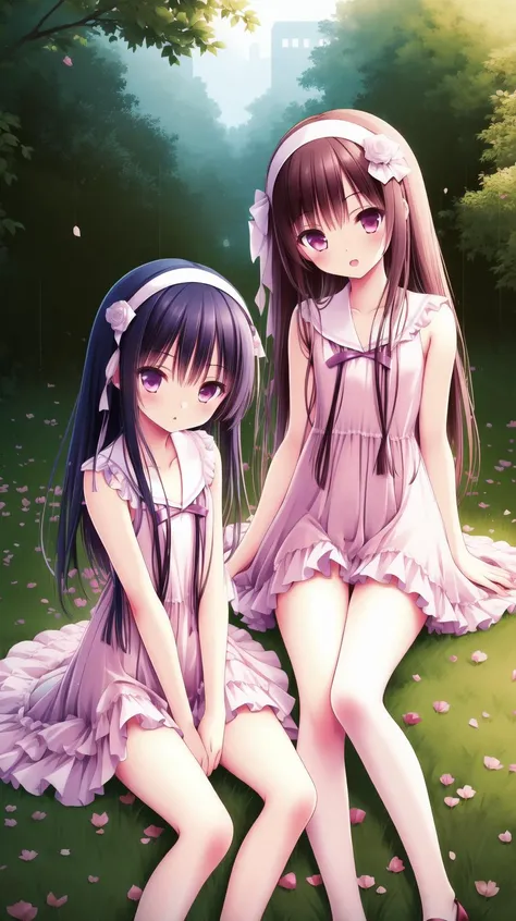 masterpiece, best quality, (2girls:1.3), <lora:yutamix-extra-twinkle:0.7>, yutamix-extra-twinkle, dress