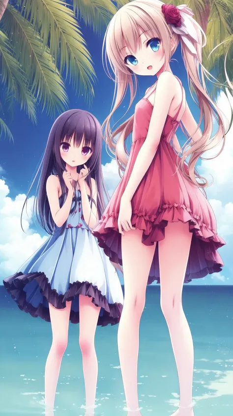masterpiece, best quality, (2girls:1.3), <lora:yutamix-extra-twinkle:0.7>, yutamix-extra-twinkle, dress
