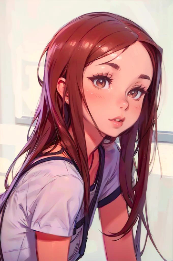 <lora:shoe:1> brown eyes, brown hair, long hair, <lora:kuroboshi_kouhaku_style_v01:1>, absurdres, ultra detailed, masterpiece, best quality, aesthetic, detailed,