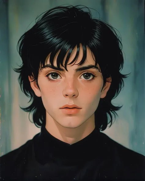 photograph, portrait, close up of a beautiful Mentor Stephen of Terror, stylized by Jamie Hawkesworth, Fast Shutter Speed, Kodak Ektar 100, 80mm, RAW photo, good-looking, symmetry, anime style <lora:Vintage_Anime:0.6>