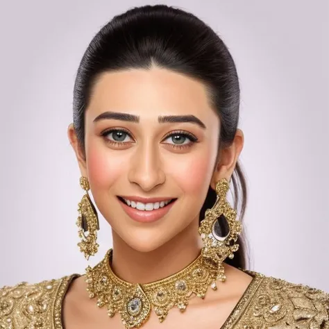 professional photo of kkp, perfect face, perfect eyes, smiling,  photorealistic, skindentation, more_details:0.5, <lyco:KarismaKapoor:1.25>